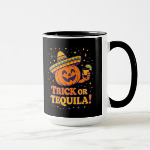 Trick or Tequila – Funny Halloween Pumpkin Party Mug