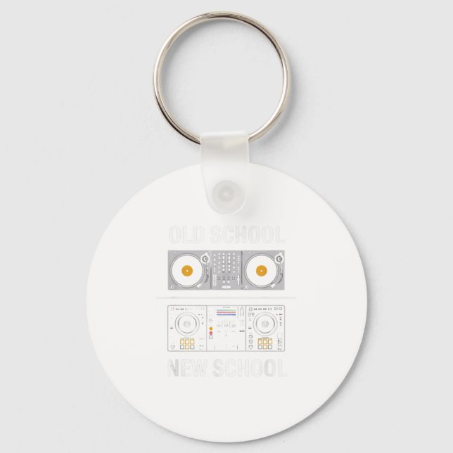 Trick Or Three Cute Ghost Groovy 3rd Birthday Girl Key Ring (Front)