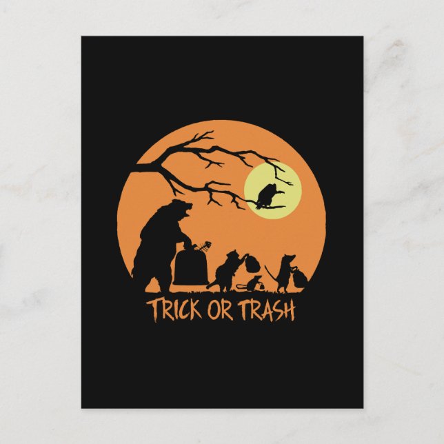 Trick Or Trash Postcard (Front)