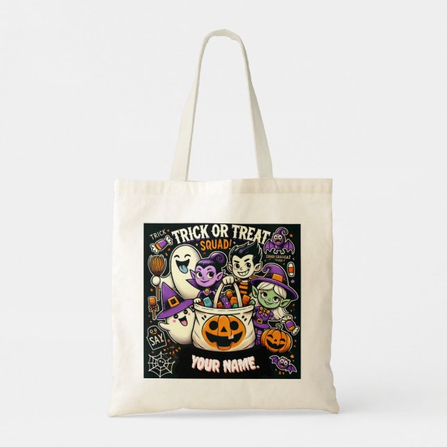 Trick or Tread Squad Tote Bag (Back)