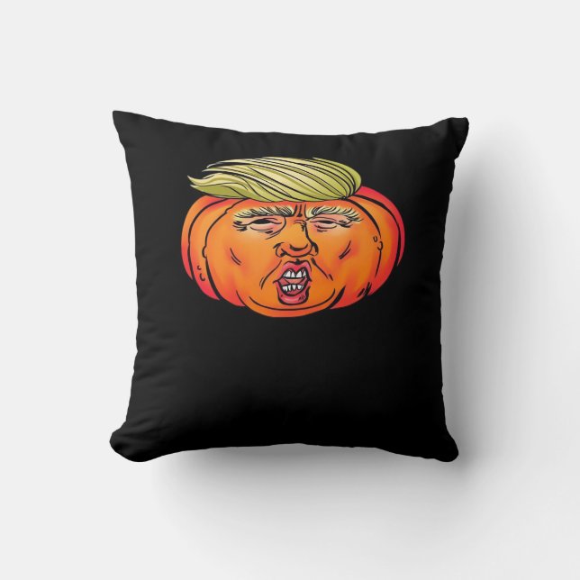 Trick Or Treason Anti Halloween Pumpkin Trumpkin  Cushion (Front)