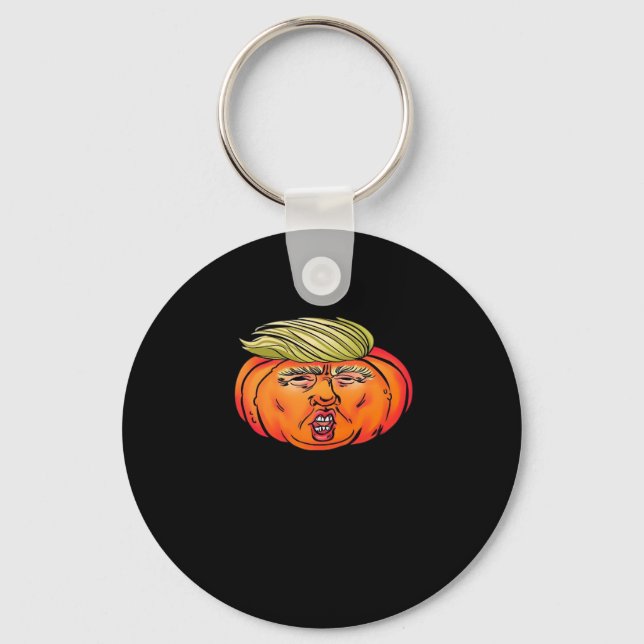 Trick Or Treason Anti Halloween Pumpkin Trumpkin  Key Ring (Front)