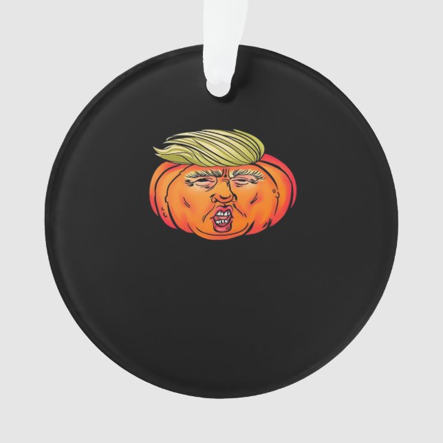 Trick Or Treason Anti Halloween Pumpkin Trumpkin  Ornament (Front)