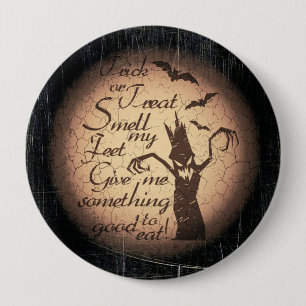 Trick or Treat 10 Cm Round Badge