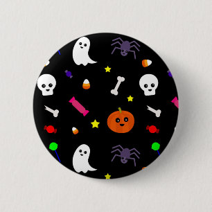 trick or treat 6 cm round badge