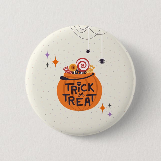 Trick or Treat 6 Cm Round Badge (Front)