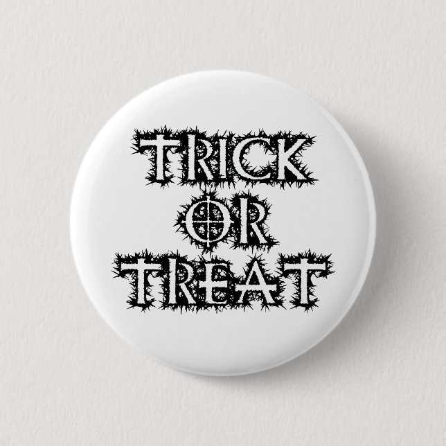Trick or Treat 6 Cm Round Badge (Front)