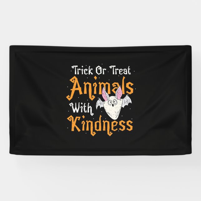 Trick Or Treat Animals With Kindness Banner (Horizontal)