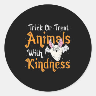 Trick Or Treat Animals With Kindness Classic Round Sticker