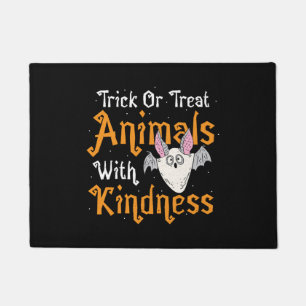 Trick Or Treat Animals With Kindness - Halloween Doormat