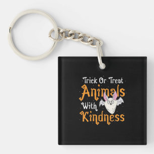Trick Or Treat Animals With Kindness Key Ring