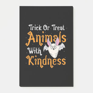 Trick Or Treat Animals With Kindness Post-it Notes