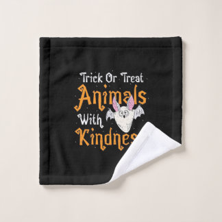 Trick Or Treat Animals With Kindness Wash Cloth