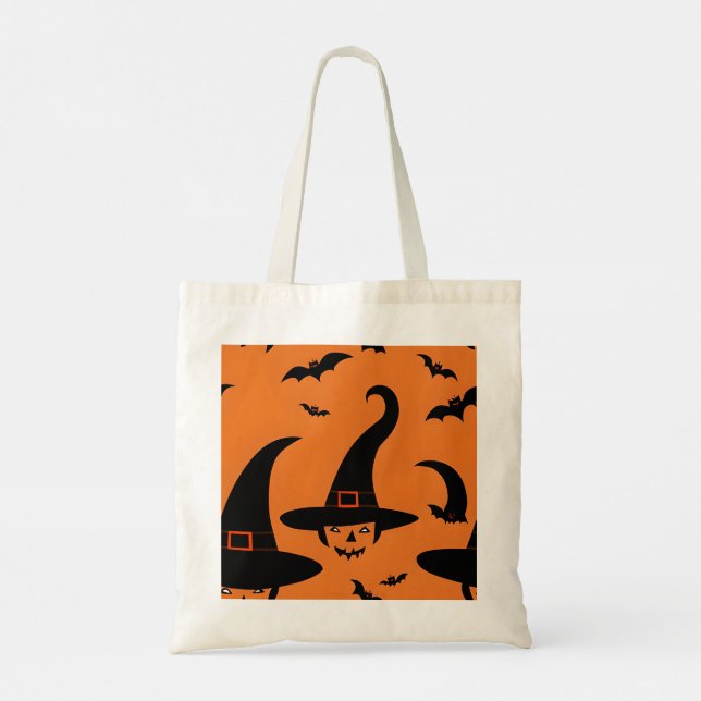 Trick or Treat Bag, Halloween Tote (Back)