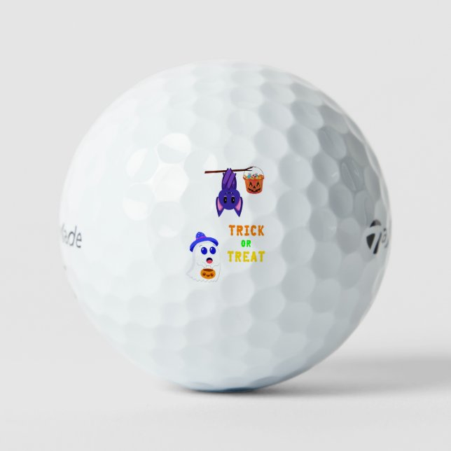 Trick Or Treat Bats Candy 31 UK October Halloween Golf Balls (Front)