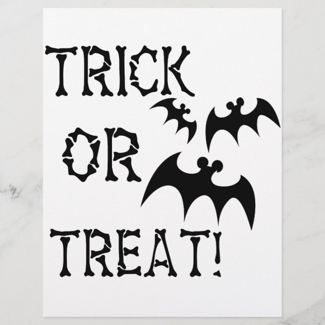 Trick or Treat Bats! Flyer (Front)