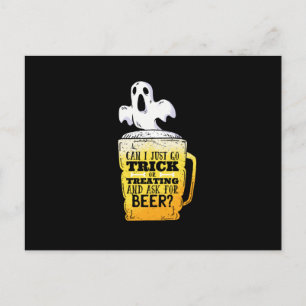 Trick or treat beer postcard