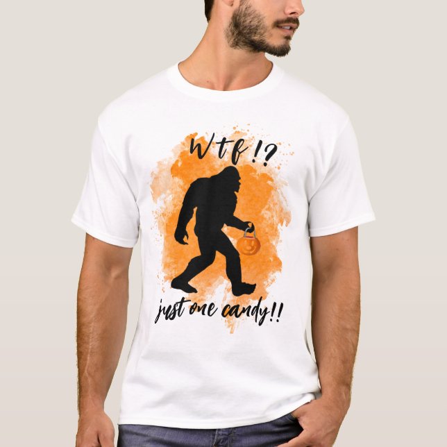 "Trick or Treat" Bigfoot Shirt - Spooky Sasquatch  (Front)