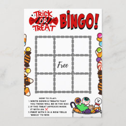 Trick or Treat Bingo Enclosure Card