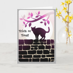 Trick or Treat Black Cat Card