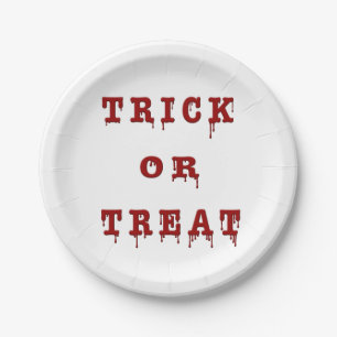 Trick or Treat Bloody Version Paper Plate