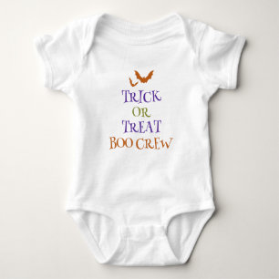 Trick or Treat Boo Crew Baby Halloween Outfit Baby Bodysuit