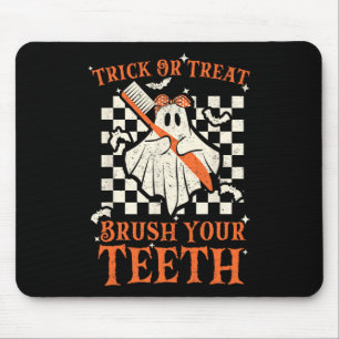 Trick Or Treat Brush Your Teeth Dentist Halloween Mouse Pad