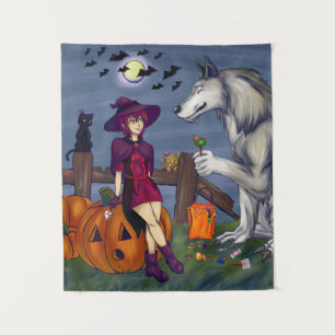 Trick or Treat Buddies Tapestry