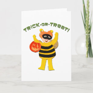 Trick or Treat Bumble Bee Costume Halloween Card