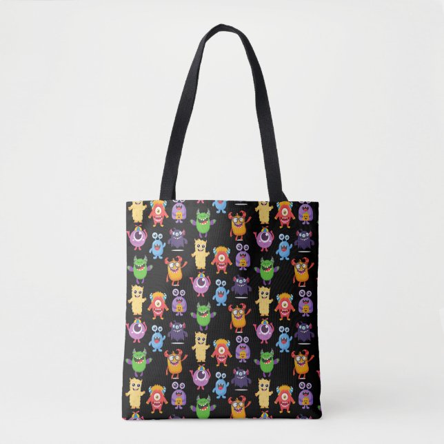 Trick or Treat Candy Bag - Cute Monsters  (Front)
