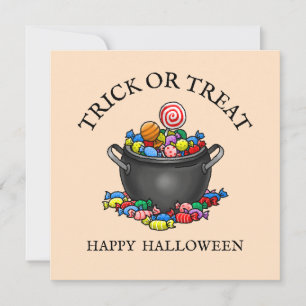 Trick or Treat Candy Cauldron Card