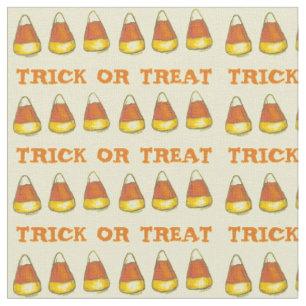 Trick or Treat Candy Corn Halloween Candies Fabric
