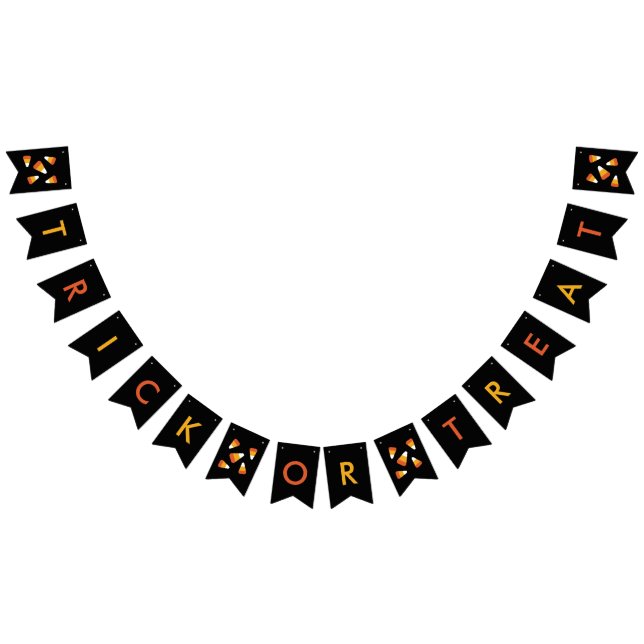 Trick or Treat Candy Corn Halloween Party Bunting (All)