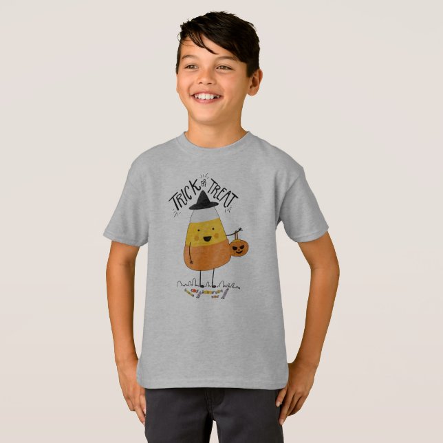 Trick or Treat Candy Corn Halloween | Shirt (Front Full)