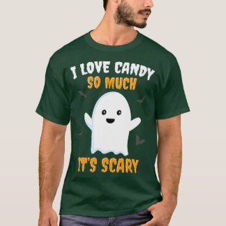 Trick or Treat Candy Cute Ghost Boys Girls Funny H T-Shirt