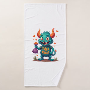 Trick or Treat Candy Monster � Halloween T-Shirt D Bath Towel