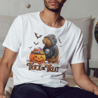 Trick or Treat Capybara Halloween Funny T-Shirt