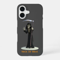 Trick or Treat. Cartoon Grim Reaper