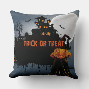 Trick or treat castle cushion