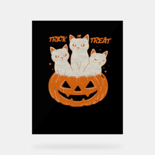 Trick or Treat cats Classic T-Shirt Acrylic Sign