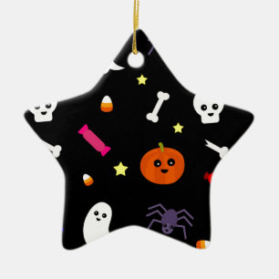 trick or treat ceramic ornament