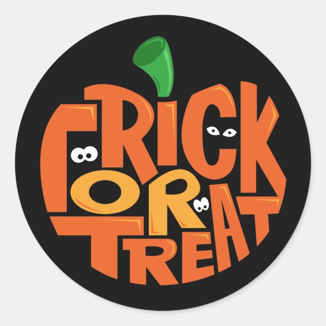 Trick or Treat Classic Round Sticker (Front)