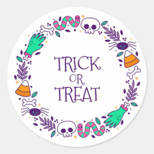 Trick or Treat Classic Round Sticker