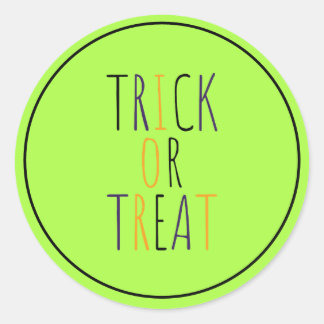 Trick or Treat Classic Round Sticker
