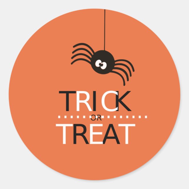 Trick or Treat Classic Round Sticker (Front)