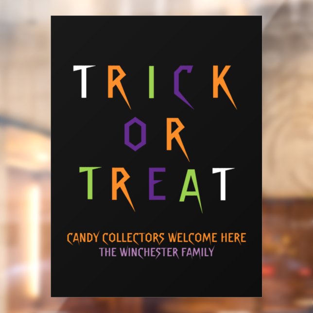 Trick or treat colourful funny spooky custom text (Sheet 2)