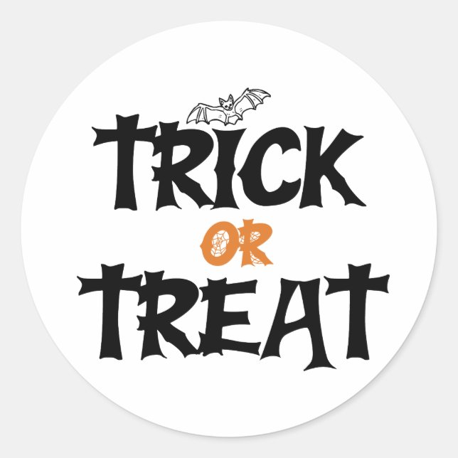 Trick or Treat, Cool Halloween sticker (Front)