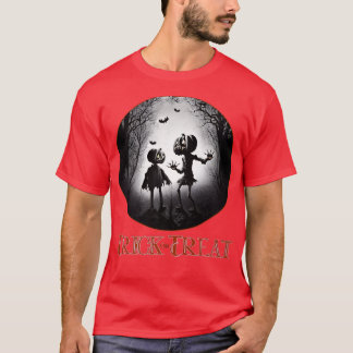 Trick or Treat Creepy Children Costumed in Woods  T-Shirt