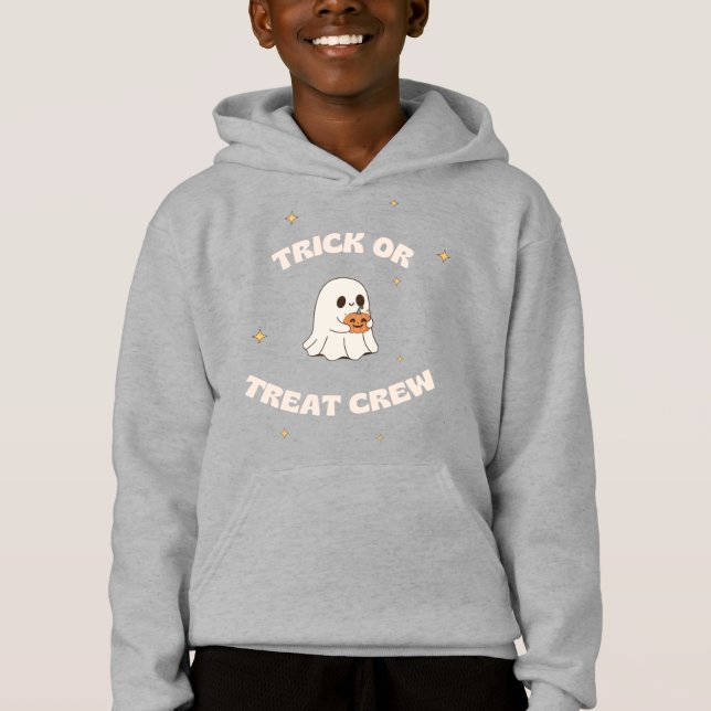 Trick Or Treat Crew Kids Hoodie (Front)