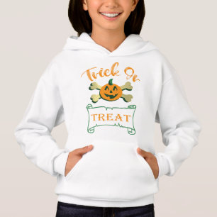 Trick or treat crossbones Halloween pumpkin